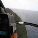 Helicoptering in to Pelekunu, Moloka'i