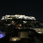 The Acropolis at night, Athens, Greece