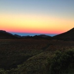 Sunset from inside Haleakala Crater, Maui
