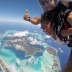Skydiving over Bora Bora