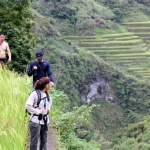 Hiking through the Batad rice terraces, Philippines